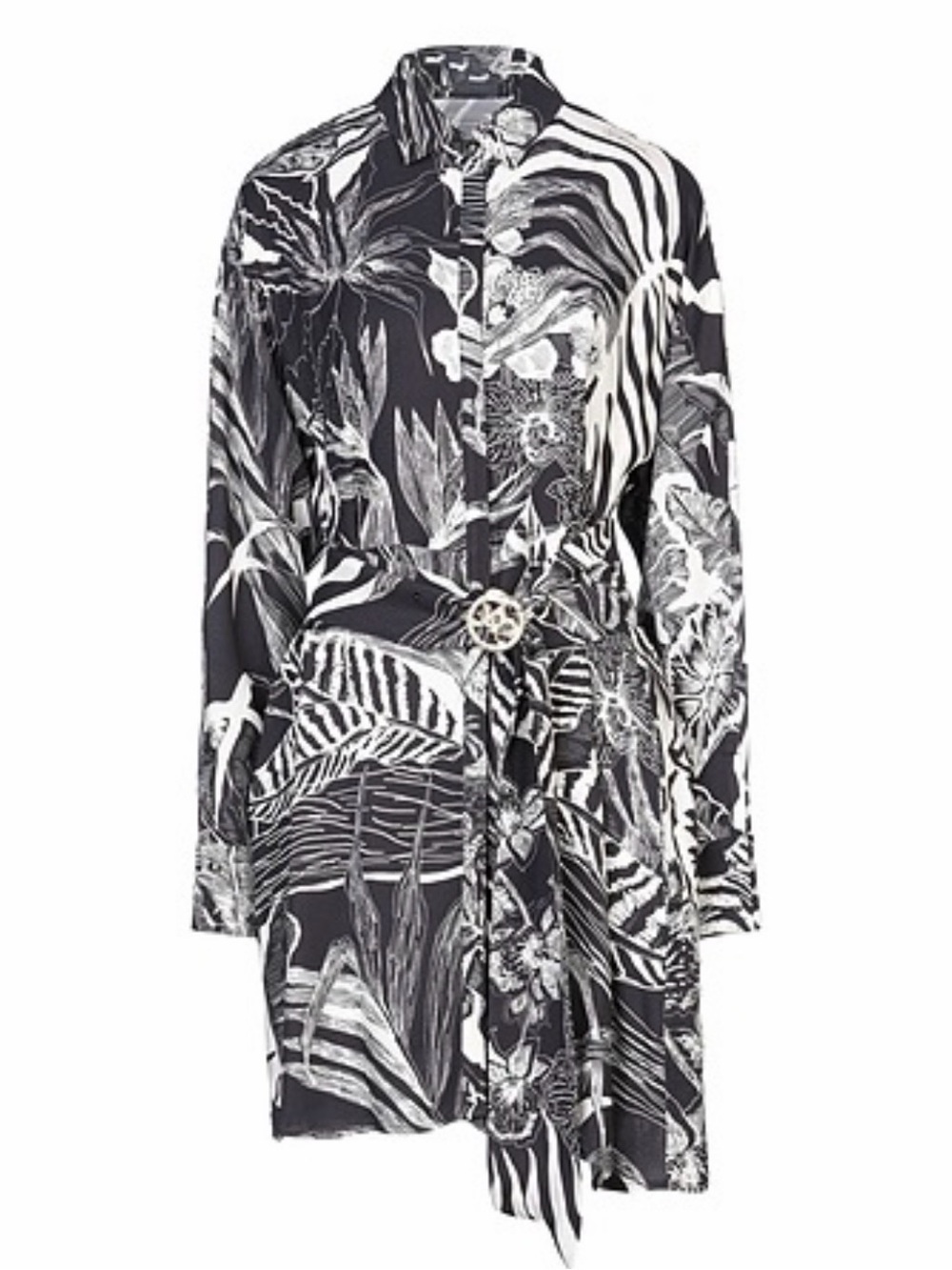Black and White Floral Dress